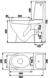 Унітаз-компакт Cersanit Eko Е 011 K07-160 з кришкою Duraplast - мініатюра 2