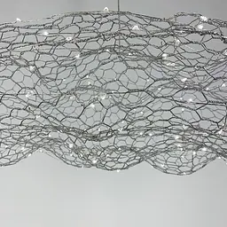 Декоративна люстра-хмаринка LED CLOUD у срібному корпусі 80х45 см | Line F | Арт. MJ83-800 CH - мініатюра 4