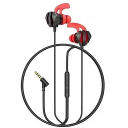 Навушники Hoco Sharp wire control gaming earphones with microphone M105 чорні 6931474789792 - мініатюра 7
