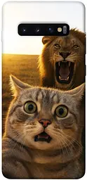 Чохол Demsky Shocked cat and lion для Samsung Galaxy S10+
