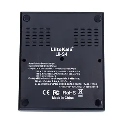Зарядний пристрій для акумуляторів Liitokala 4 Slots, LCD дисплей, Li-ion/Ni-MH/Ni-Cd/AA/ААA/AAAA/С (Lii-S4) - мініатюра 9