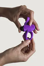 Віброкільце з язичком Adrien Lastic Bullet Lastic Ring, 7х2.5 см (фіолетовий) - мініатюра 3