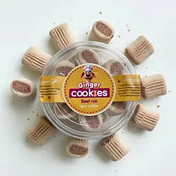 Ласощі для собак Печиво Ginger Cookies Beef Roll 130 г  - мініатюра 2