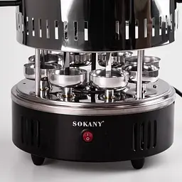 Електрошашличниця Sokany SK-6113 домашня вертикальна 8 шампурів аерогриль 1500 Вт - мініатюра 3