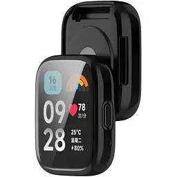 Чохол-накладка DK Silicone Face Case для Xiaomi Redmi Watch 3 Active / 3 Lite (black) - мініатюра 2