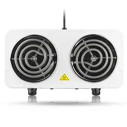 Електроплита настільна RAF R.8020B 2 конфорки спіраль 2000W White (3_02421) - мініатюра 2