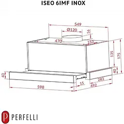 Витяжка телескопічна Perfelli Iseo 6IMF Inox - мініатюра 12