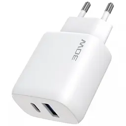 Зарядний пристрій Proove Silicone Power 2 30W (Type-C + USB) + Cable Type-C to Type-C (1m) white (WCSP23011002) - мініатюра 3
