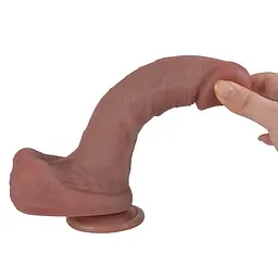 Фалоімітатор - Erospace Natural Play Silicone Dildo D2, 20.6 см - мініатюра 7