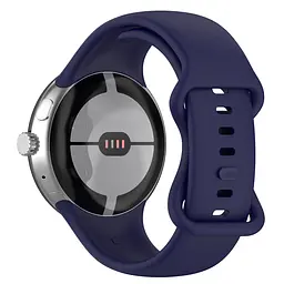 Силіконовий ремінець на смарт годинник Google Pixel Watch 3 45mm/4 45mm, Silicone, midnight blue, зі зручною застібкою, на фітнес браслет, ArmorStandart (ARM84022) - мініатюра 2