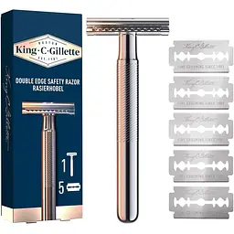 Станок для гоління чоловічий Gillette King C з 5 змінними лезами