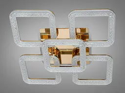 Люстра стельова LED Diasha 2205/4+1G, 80W, 3200K-6500K, золото, сучасний стиль, з пультом, димером - мініатюра 3