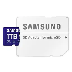 Карта пам'яті Samsung PRO Plus microSDXC 180MB/s Full HD & 4K UHD, UHS-I, U3, A2, V30 1Tb + SD-adapter (MB-MD1T0SA/AM) - мініатюра 2