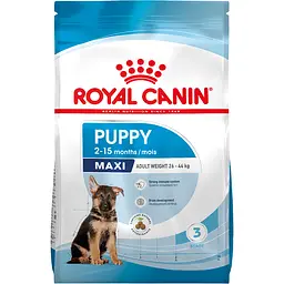 Сухий корм для цуценят великих порід Royal Canin Maxi Puppy з м'ясом птиці і рисом 4 кг