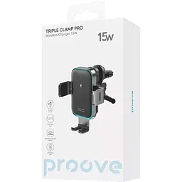 Автотримач із бездротовою зарядкою Proove Triple Clamp Pro 15W (WHTP15010004) [136224] - мініатюра 6