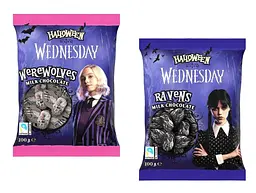 Шоколадні цукерки Halloween Wednesday Ravens Milk Chocolate 100г - мініатюра 4