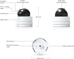 IP-камера Ubiquiti UniFi Protect G5 Dome Ultra (UVC-G5-DOME-ULTRA) - мініатюра 6