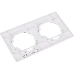 Рамка Brille подвійна біла з кільцем кольору хром WB-2F Wh/Ch - мініатюра 2
