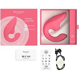 Вібратор-кролик із вакуумом Womanizer Blend (Rose) - мініатюра 3