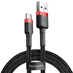 Кабель Baseus Cafule Cable USB to Type-C 3A 1м CATKLF-B91 Black-Red