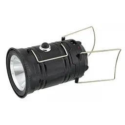Світлодіодний LED акумуляторний ліхтар кемпінговий з сонячною батареєю 5800T чорний - мініатюра 6