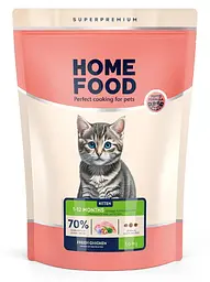 Корм для кошенят Home Food зі свіжою куркою 1,6кг