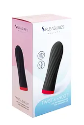 Вібратор для клітора Pleasures Bullets Twist Shout 8,5 см (чорний) - мініатюра 5