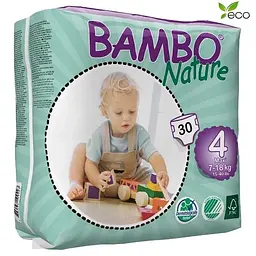 ЕКО Підгузки Bambo Nature. Розмір 4 (Maxi 7-18 кг). 30 штук. ABENA (310134)