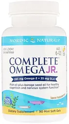 Риб'ячий жир для підлітків Nordic Naturals Complete Omega Junior 90 капсул Лимон