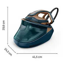 Праска-парогенератор Tefal Express Vision Max 3000 Вт 1200 мл паровий удар 850 г керамічна підошва синє-золотий - мініатюра 10