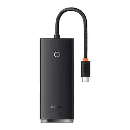 Концентратор Baseus USB-C to 4xUSB 3.0 0.25m black (WKQX030301)