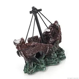 Декорація затонулий корабель Aqua Nova 12x5,5x10 см (AN664) - мініатюра 3