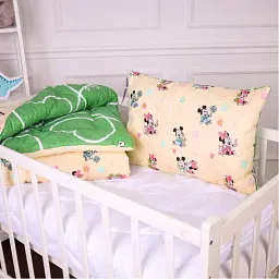 Набір антиалергенний MirSon зима Kids Time 20-0043 Green Mikey Mouse 140x205 см EcoSilk: ковдра з подушкою (2200009666315) - мініатюра 2