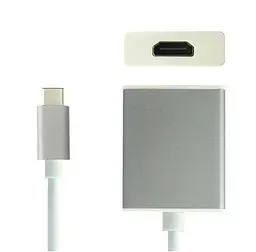Переходник USB 3.1 Type-C --> HDMI (F), серебристый - миниатюра 2