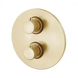 Термостат для душу на 2 споживача Paffoni Light honey gold brushed LIQ018HGSP, Золотий