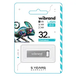 USB флеш накопичувач Wibrand 32GB Chameleon Silver USB 2.0 (WI2.0/CH32U6S) - мініатюра 2