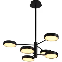Світильник стельовий Miorro LED Fiori з пультом ДУ 70W 2700-6000К чорний (51-313-002) - мініатюра 2
