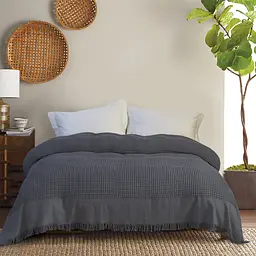 Покривало Lotus Home - Egi антрацит 240x260 - мініатюра 2