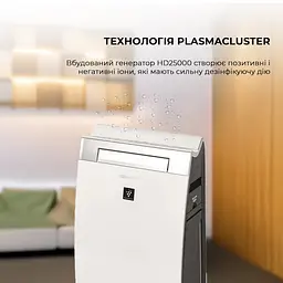 Очищувач повітря з функцією зволоження Sharp KI-G75EUW - мініатюра 4