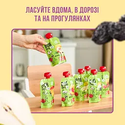 Набір пюре Bob Snail Яблуко-Груша-Чорнослив для дітей від 6 місяців, гомогенізоване 900 г (10 шт. х 90 г) - мініатюра 4