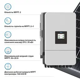 Сонячний інвертор Deye (SUN-20K-SG05LP3-EU-SM2), 20кВт (SUN-20K-SG05LP3-EU-SM2) - мініатюра 4