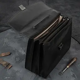 Чоловічий діловий портфель Tony Perotti 8009/42 nero (90377) Чорний - мініатюра 2