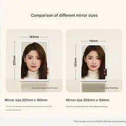 Дзеркало для макіяжу Xiaomi DOCO 11 " Daylight Portable Flat Mirror Pro Pink (324895) - мініатюра 9