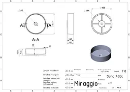 Умивальник Miraggio Sofia mirasoft 0001049, Білий матовий - мініатюра 5