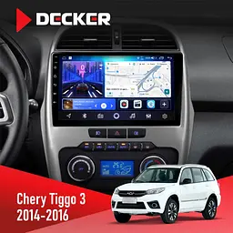 Штатна магнітола Chery Tiggo 3 2014-2016 Decker D10-006 4x64, 4G Decker (НФ-00009473)