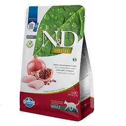 Сухий беззерновий корм Farmina N&D Prime Grain Free Cat Chicken для дорослих котів (курка, гранат), 300 г