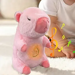 Білий Інтерактивна дихаюча Капібара Snuggle Pulse CapyBuddy 30 см м'яка плюшева іграшка - мініатюра 8