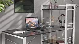 Письмовий стіл Ferrum-decor Серії Конект з етажеркою 75x120x60 білий ДСП Сосна Кембра 16мм (FRD-104229) - мініатюра 7