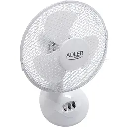 Вентилятор AdlerAD 7302 white настільний/ 45Вт/ D=23см/ автоповорот/ білий - мініатюра 2