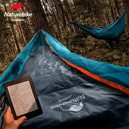Спальник з капюшоном та закругленим дном Naturehike Y150 NH21MSD08 правий, темно-блакитний - мініатюра 5